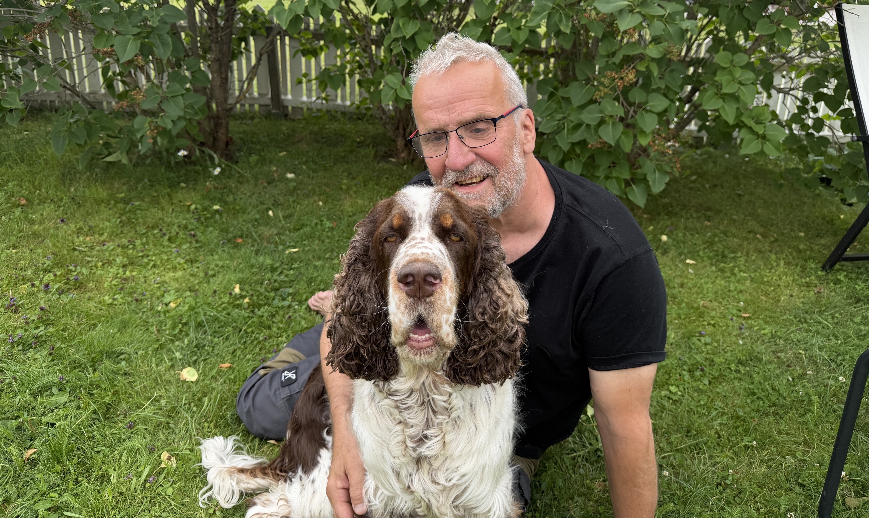 Ulf Ögren med Malte Hund och husse/matte.